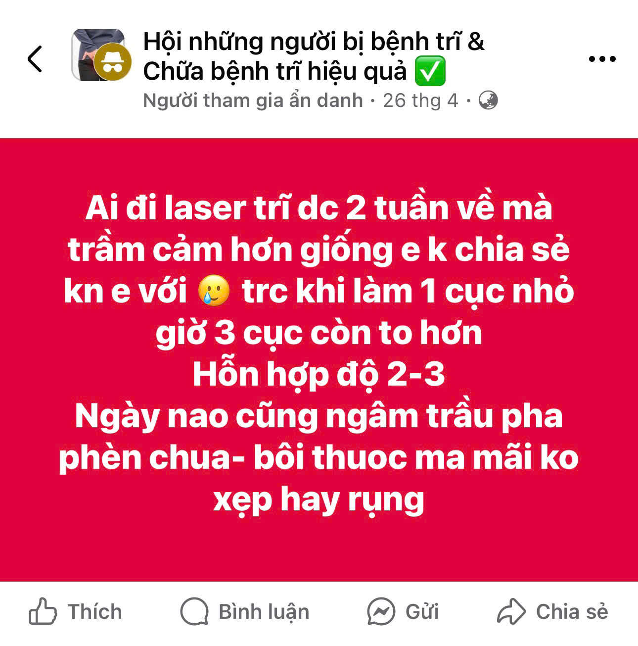 Đốt trĩ: Kết thúc ám ảnh bệnh trĩ hay chỉ là giải pháp tạm thời?