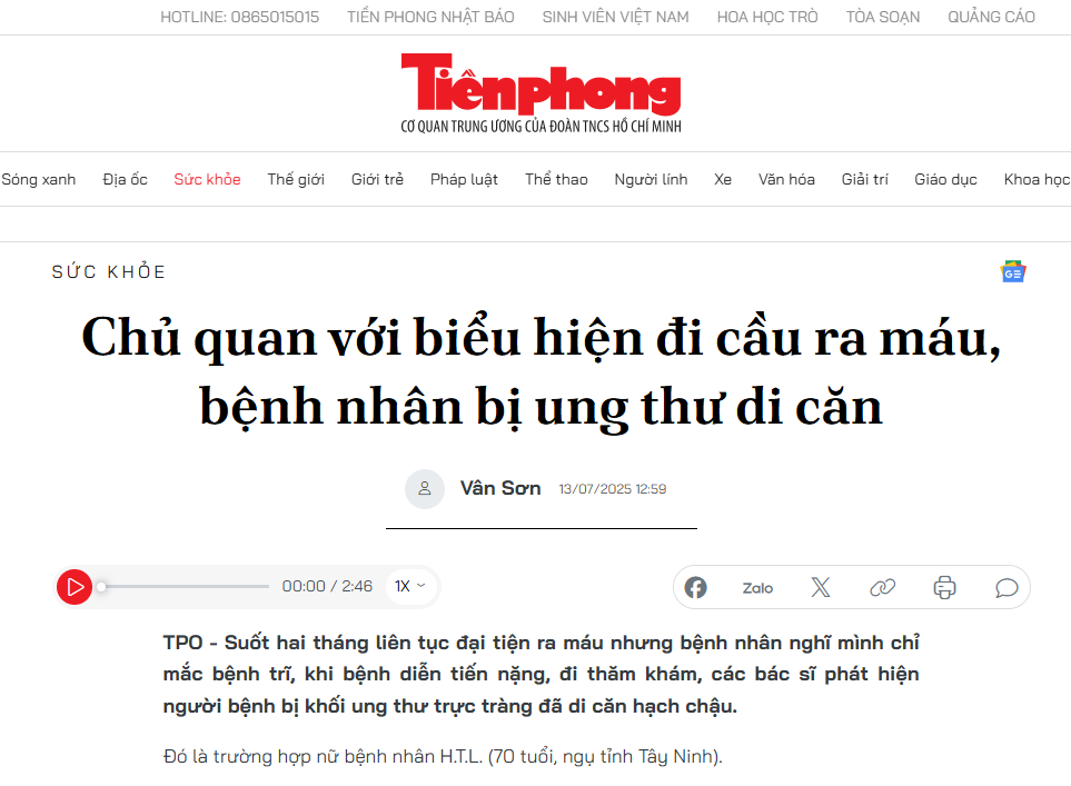 Đại tiện ra máu chưa chắc là trĩ – Điều bạn chưa được cảnh báo!
